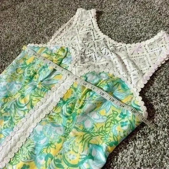 Lilly Pulitzer Sofia Lace Shift Dress Dandelion Yellow Beach Gypsies Size 2 - Picture 6 of 11